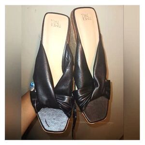 Wedge High Heel Sandals . Size: 6 . Black . Time and Tru . New w/ Tags